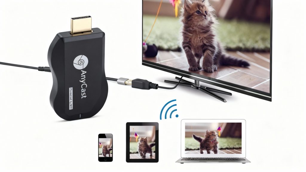 AnyCast M9 Plus – Dongle WiFi HDMI 1080p pour TV et PC